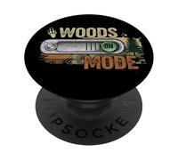 Woods Mode ON Deer Hunter Outdoors Enthusiast Wear PopSockets Adhesive PopGrip