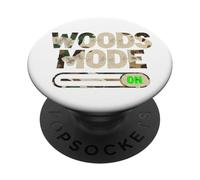 Woods Mode ON Deer Hunter Outdoors Forest PopSockets Adhesive PopGrip