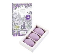 Woods of Windsor Lavender Moisturising Soap Bars with Shea Butter 3 x 60g | Fine Milled Natural Vegetable Based Soap, Notes of Patchouli and Musk, Vegan and Cruelty Free