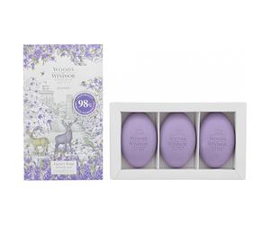 WOODS OF WINDSOR LAVENDER SOAP 3 X 60G | NEW & SEALED | FREE P&P | UK