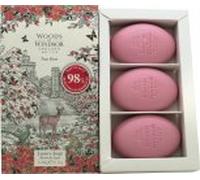 True Rose by Woods of Windsor Three 2.1 oz Luxury Soaps 2.1 oz
