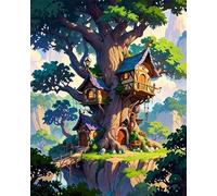 Woods Treehouse 300 Piece Jigsaw Puzzles for Adults, Fun jigsaw puzzles 300 pieces, Challenging Puzzle Perfect for Game Nights, Finished Puzzle Size is 40x28cm