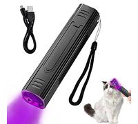 Wood's UV Lamp,Portable 365nm Pet Cat Dog UV Black light Flashlight Cat Ringworm Detector,Doctor Pet Urine Detector for Analyzing Skin Dog Cat Care Bed Bug Inspection