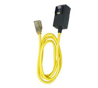 Woods Yellow Jacket 2879 14/3 SJTW Right Angle GFCI with Lighted End, 6-Feet, Yellow by Woods