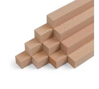 Woodsellers Set of 10 Wooden Strips Planed Beech 500 x 25 x 25 mm - Solid Wood Strips Natural & Ready to Glue - for Furniture Construction, Interior Construction & DIY Projects