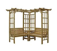 Woodshaw CRAFTED FOR YOUR OUTDOOR SPACE Hampton Large Corner Arbour, wood, Natural, XLarge