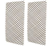 Woodside 1.8M X 90Cm Wooden Wicker Garden Trellis, Climbing Plant Support 2 Pack