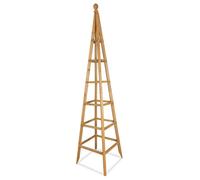 Woodside 1.9M Wooden Garden Obelisk Pyramid Plant Support Trellis Climbing Frame