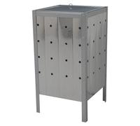 Woodside 100L Square Garden Galvanised Incinerator Fire Bin Rubbish