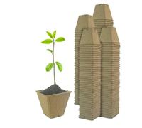 Woodside 160 Pack Compostable Plant Pots 6cm - Biodegradable Paper Seedling Pots, Eco Friendly Garden Growing Pots
