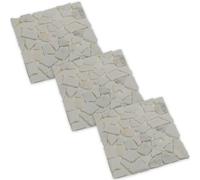 Woodside 33Cm Decorative Garden Pathway Square Stepping Stones, Pack Of 3