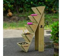 Woodside 5 Tier Wooden Garden Decorative Flower Herb Planter