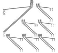 Woodside Aluminium Greenhouse Shelving Brackets 12 Pack - Heavy Duty Metal Shelf Supports With Fittings
