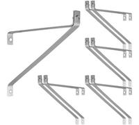 Woodside Aluminium Greenhouse Shelving Brackets 8 Pack - Heavy Duty Metal Shelf Supports With Fittings