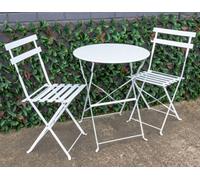 Woodside Aylsham Foldable Bistro Table & Chair Set - White