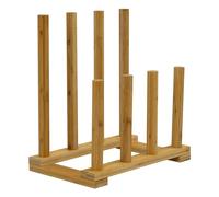 Woodside Bamboo Wellington Boot Rack/Walking Boot Storage Stand, Indoor & Outdoor, Holds 4 Pairs of Wellies