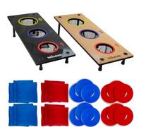 Woodside Bean Bag Toss Games Set with 2 MDF Boards, Bean Bags & Rings, Outdoor Garden Target Throwing Game for Kids & Adults, Family BBQs, Camping, Parties & Events