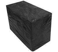 Woodside Black 2 Seater Outdoor Garden Bench Cover 1.34m x 0.7m x 0.99m/4.4ft x 2.25ft x 3.25ft