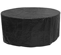 Woodside Black Large Round Outdoor Garden Patio Furniture Set Cover 2.27m x 1m/7.4ft x 3.25ft