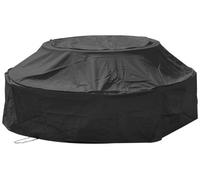 Woodside Black Waterproof Outdoor 8 Seater Round Picnic Table Cover