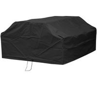 Woodside Black Waterproof Outdoor 8 Seater Square Picnic Table Cover