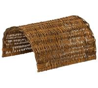 Woodside Bunny Rabbit/Guinea Pig Wicker Bridge, Wooden Pet Shelter for Small Animals