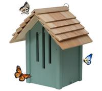 Woodside Butterfly House Insect Hotel Wall Mounted Wooden Bug Habitat With Side Door