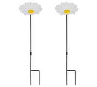 Woodside Cast Iron Bird Feeders Daisy Shaped Decorative Garden Seed & Nut Dish 2 Pack