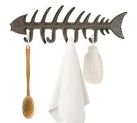 Woodside Cast Iron Fish Bones Wall Mounted Towel Rack