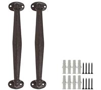 Woodside Cast Iron Heavy Duty Door Handles, Vintage Cupboard & Drawer Pull for Home & Garden Furniture, Pack of 2
