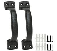 Woodside Cast Iron Heavy Duty Vintage Cupboard Barn Door Pull Handles, Pack Of 2