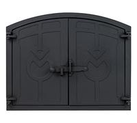 Woodside Cast Iron Outdoor Pizza/Fire Wood Oven Door, 48cm x 38cm