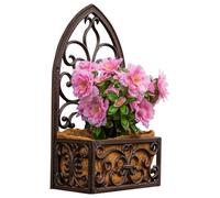 Woodside Cast Iron Wall Mounted Hanging Garden Planter Basket With Coco Liner