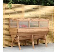 Woodside Cold Frame Greenhouse + Raised Wooden Planter - Large
