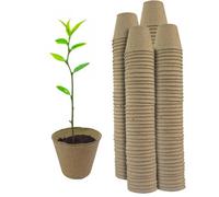 Woodside Compostable Plant Pots 8Cm 160 Pack Biodegradable Paper Seed Pots For Seedlings & Cuttings