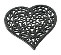 Woodside Decorative Kitchen/dining Table Heart Shaped Vintage Cast Iron Trivet