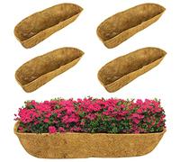 Woodside Extra Deep Natural Coco Fibre Wall/Window Trough Replacement Liners, 60cm, pack of 5