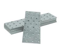 Woodside Flat Joining Plates 12 Pack - Galvanised Steel Brackets for Wood & Timber Construction, 3 Sizes (100mm, 160mm, 200mm) - Heavy-Duty, Rust-Resistant & Easy to Install