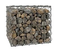 Woodside Gabion Basket Garden Mesh Wire Cage 30 x 30 x 30cm Heavy Duty Galvanised Steel Stone Basket for Garden Walls, Raised Beds, Seating Areas, Landscaping & Outdoor Projects