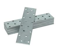 Woodside Galvanised Steel Joining Plates Metal Wood/timber Construction Brackets 12 Pack 100mm X 40mm