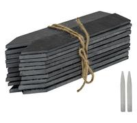 Woodside Garden Slate Plant & Flower Markers + Chalk, Plant Stall Labels X 20