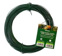 Woodside Green Steel Garden Wire Plastic Coated Twist Tie For Plant Support 1.2mm X 120M