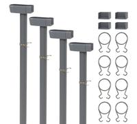 Woodside Greenhouse Downpipe Rainwater Kit 4Pk 35mm Guttering, Water Butt Diverter