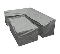 Woodside Grey L Shape Outdoor Dining Waterproof Patio Rattan Set Cover