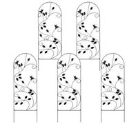 Woodside Hales Metal Garden Trellis Climbing Plant Support Frame, Pack Of 5