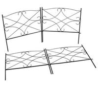 Woodside Hanworth Garden Metal Border Edging 4 Pack