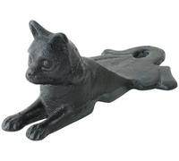 Woodside Heavy Duty Cast Iron Decorative Cat Door Wedge Stop, Doorstop