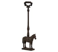 Woodside Heavy Duty Cast Iron Decorative Horse Shaped Door Stop Jammer + Handle