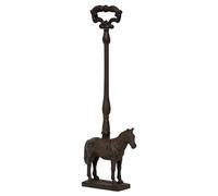 Woodside Heavy Duty Cast Iron Decorative Horse Shaped Door Stop with Handle, Doorstopper/Jammer, Fun Novelty Design