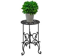 Woodside Heavy Duty Cast Iron Indoor/Outdoor Potted Plant Display Stand, Home & Garden Flower Pot Holder, Vintage Design